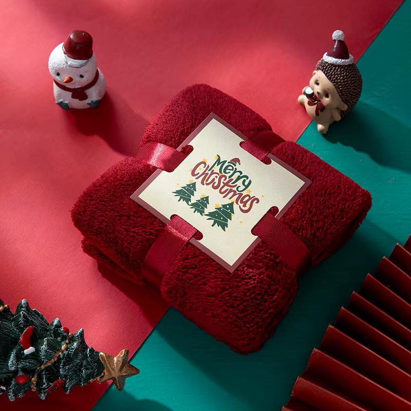 Serviette de visage de Noël, souvenir, serviette cadeau créative, matériau en pur coton doux et très
