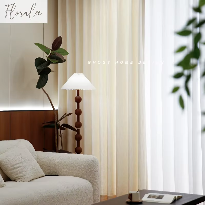 Rideaux occultants rétro gris, pour salon, chambre à coucher, écrans de fenêtre, simples, en fil amé