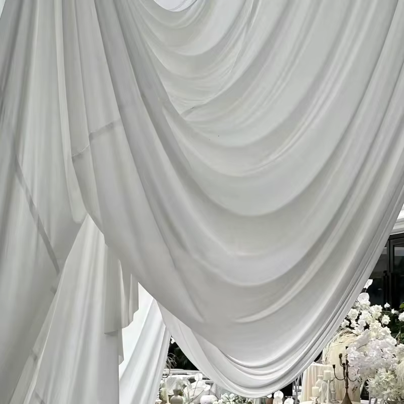 Tissu bleu roi à bon tombé pour la décoration de mariage, rideaux, toiles de fond, matériel de décor