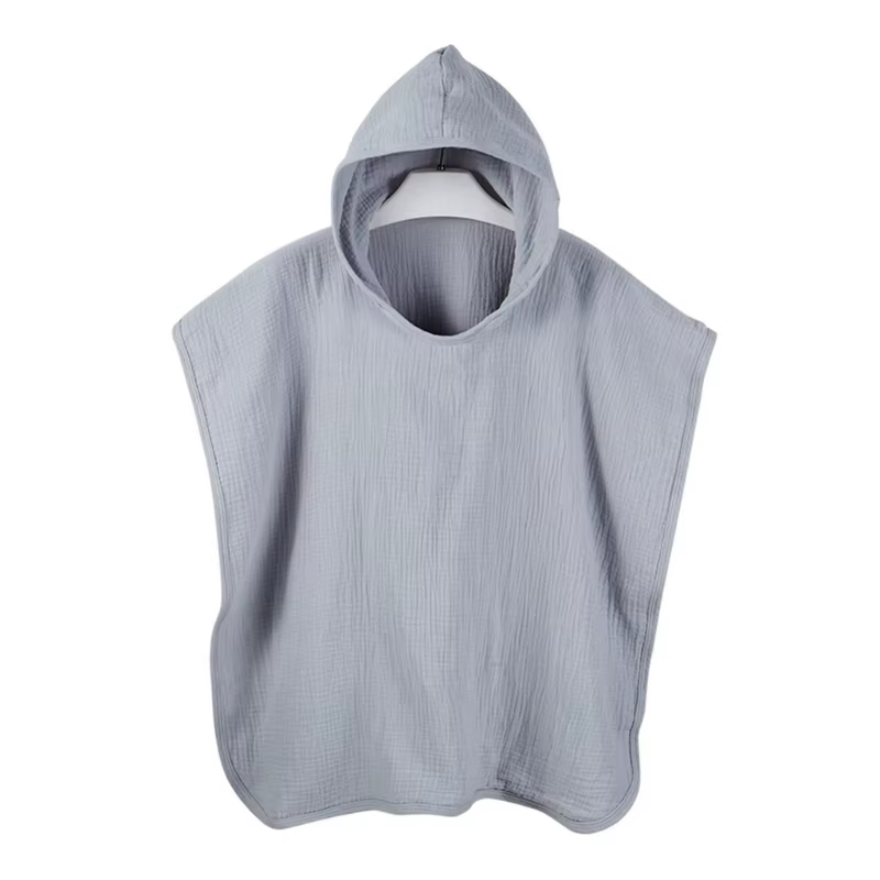 Cape bain en coton, serviette douche, peignoir respirant, couverture à capuche douce, Poncho pour en