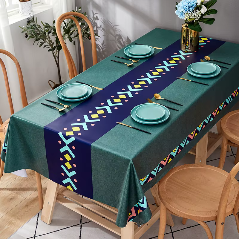 Nappe rectangulaire imperméable à la mode, décoration de restaurant, table de cuisine, style simple