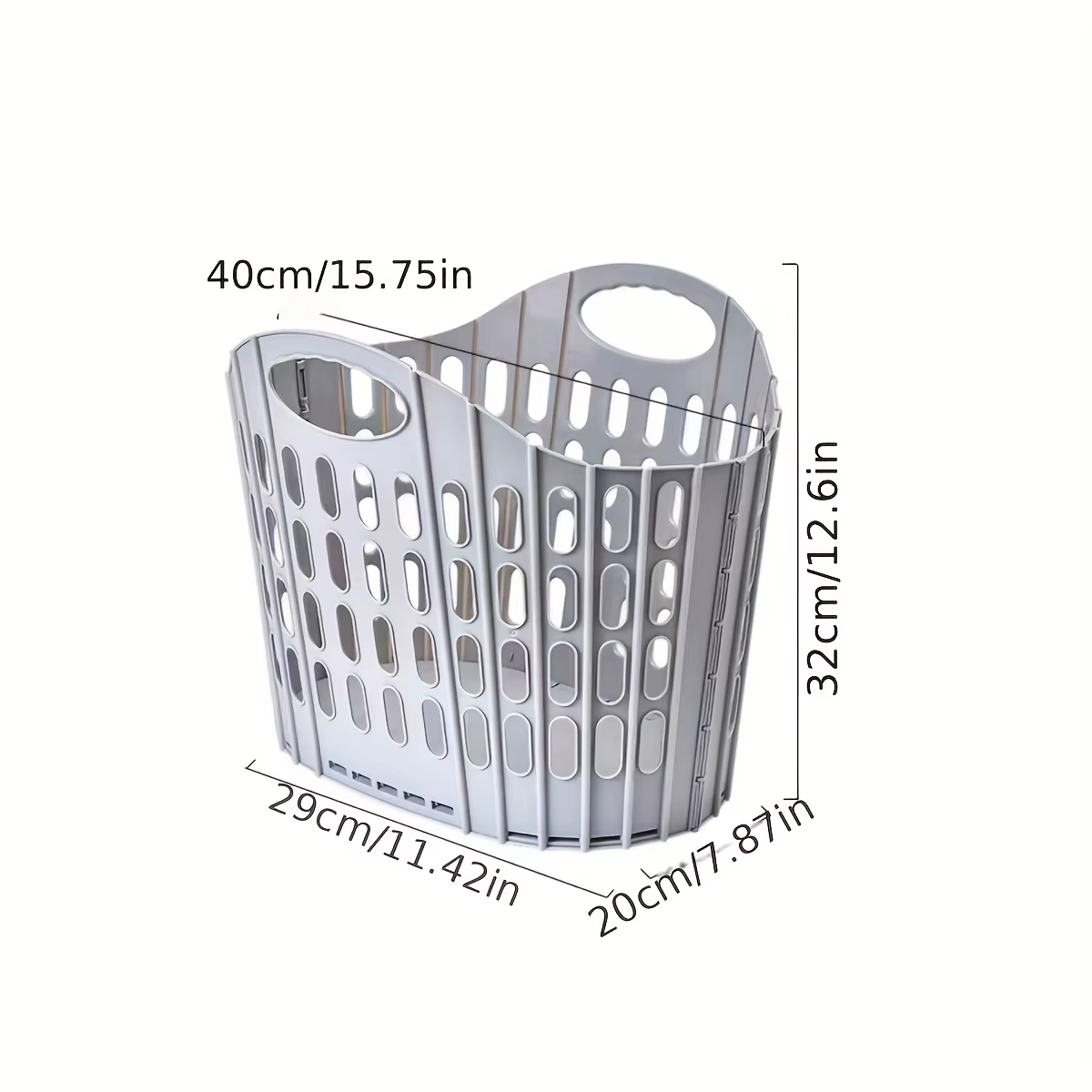 Panier à linge pliable de style bohème avec poignée - design rectangulaire en plastique durable, res