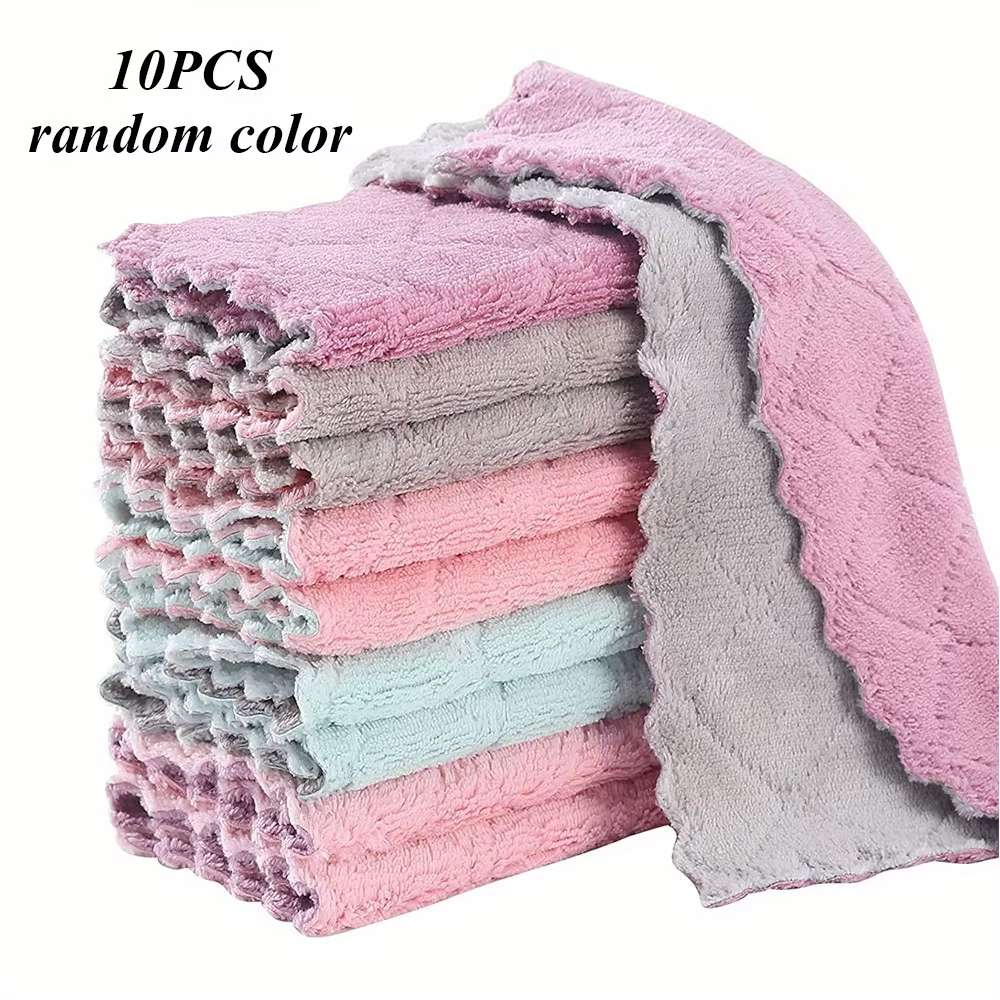 10 pièces serviettes de cuisine et torchons chiffon, petites serviettes de lavage de la vaisselle 9,
