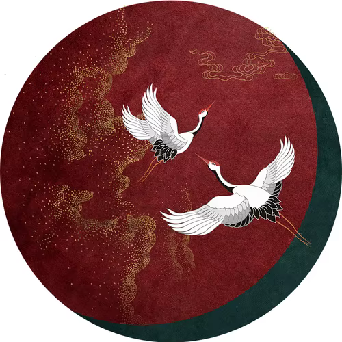 Nouveau tapis ronds de Style chinois pour salon, décoration de maison, tapis de sol antidérapant, po