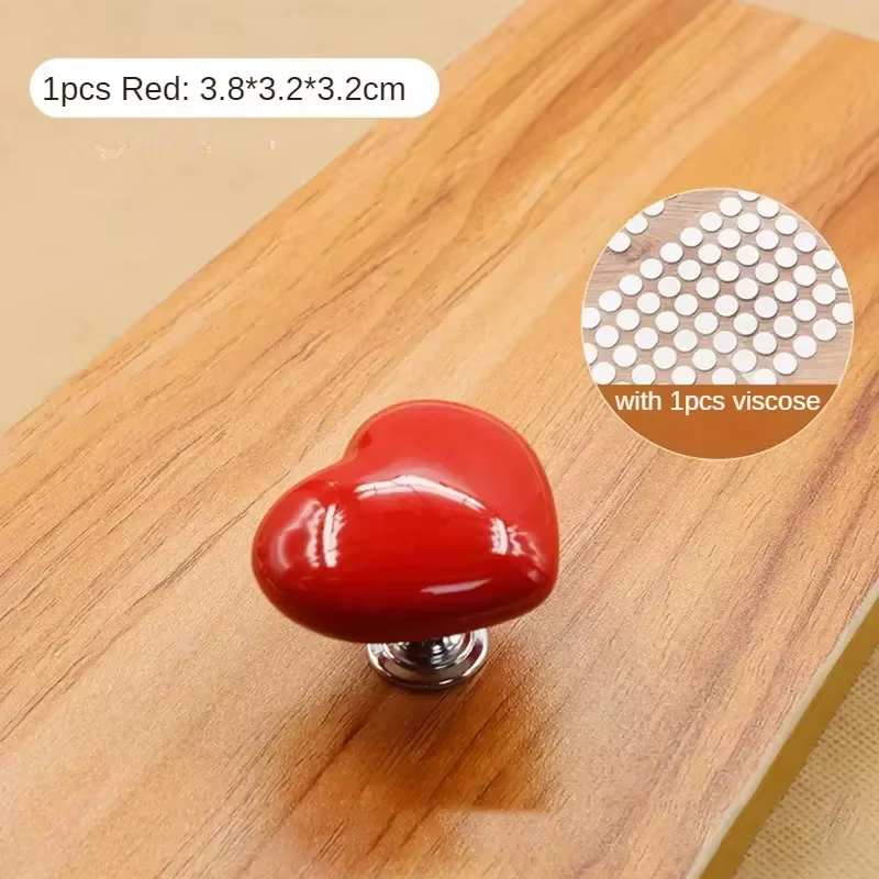 Poignée bouton-pression de toilette en forme de cœur, interrupteur poussoir de réservoir, décor de s