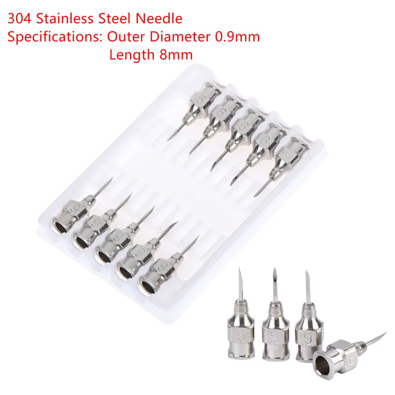 Aiguilles en acier inoxydable 9*8, 10 pièces, pour poulets, truies, porcelets, vaches et moutons, ai