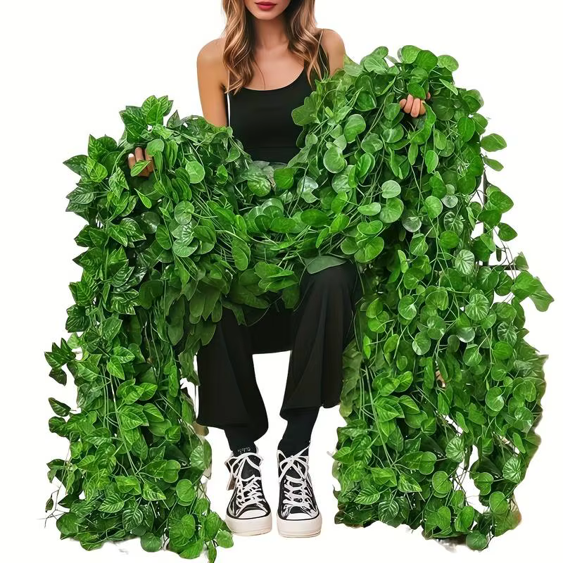 Guirlande de lierre de 32m/105 pieds, 20 pièces au Total, pour la maison, salon, décoration murale, 