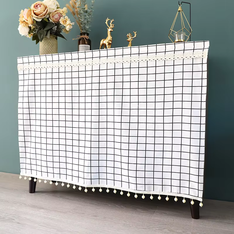 Rideaux auto-adhésifs de bain pour armoires, grille anti-poussière, demi-rideau à attaches à crochet