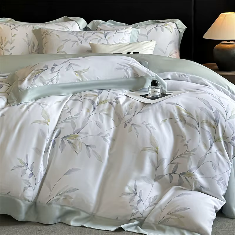 Ensemble de literie Queen Size 4 pièces, housse de couette, drap, taies d'oreiller, 4 pièces