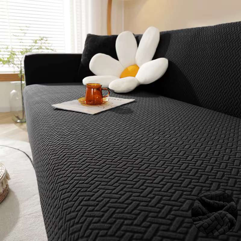 Housse de canapé élastique en Jacquard pour salon, protection de fauteuil en polaire extensible, can