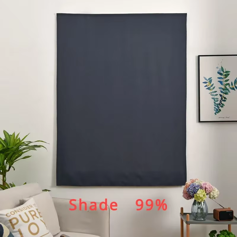 Rideaux courts occultants pratiques sans perçage, 99%, pour chambre à coucher, baie vitrée, pour sto