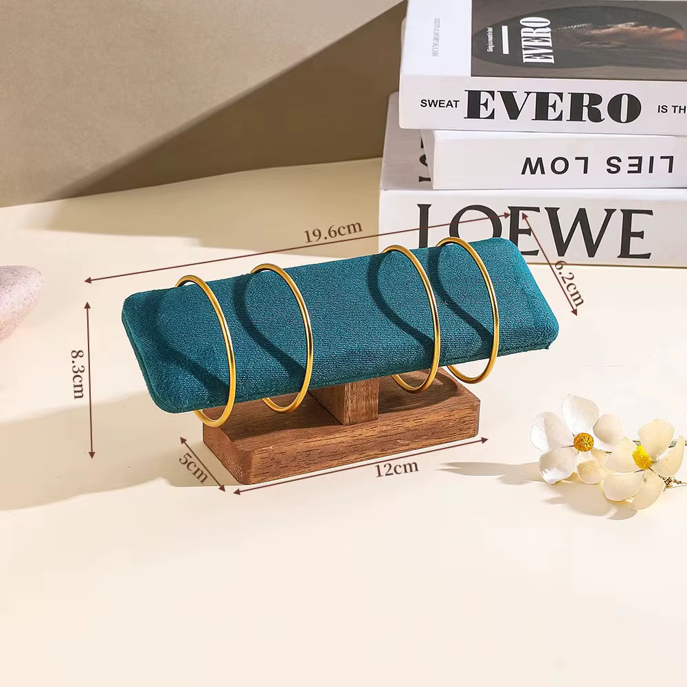 Présentoir de comptoir haut de gamme en bois de noyer pour montres et bijoux, support de rangement e