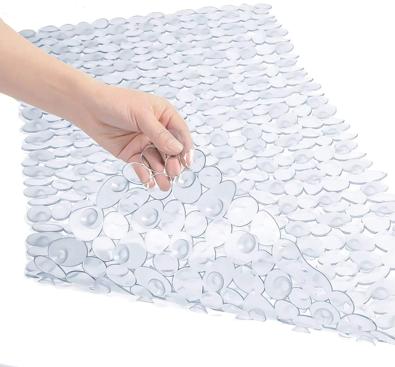 Tapis de salle de bain antidérapant en PVC avec ventouses pour la sécurité, imperméable, antidérapan