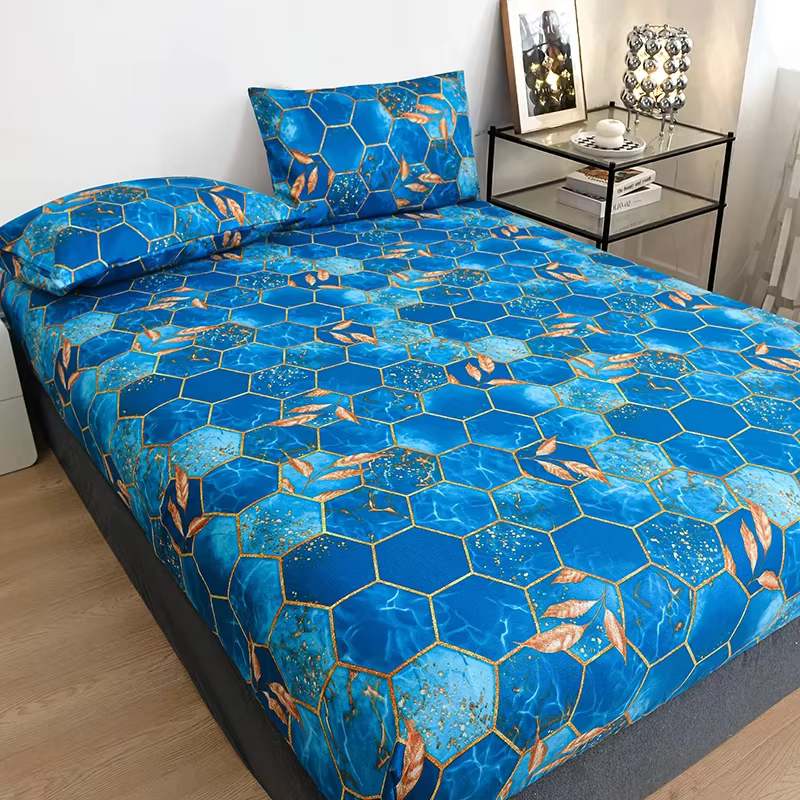 Drap-housse élégant en polyester brossé – Sensation luxueuse, entretien facile, taille Twin/Full/Kin