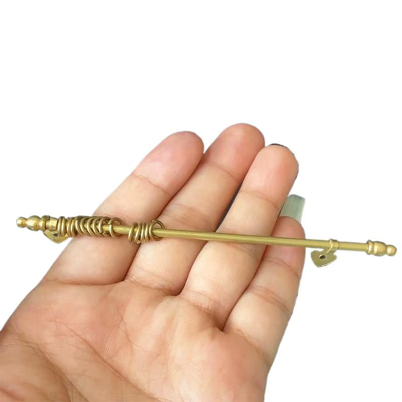 Tige de rideau en métal amovible pour maison de poupée, modèle Miniature, jouet fait à la main pour 