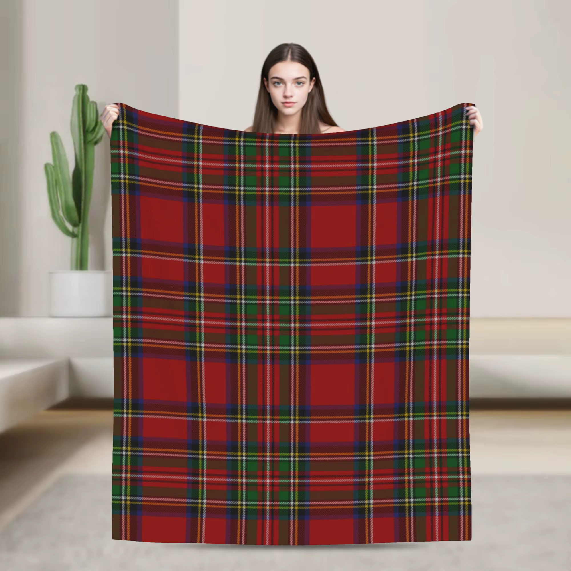 Royal Stewart Tartan Plaid couvertures corail polaire peluche été noël respirant chaud jeter couvert