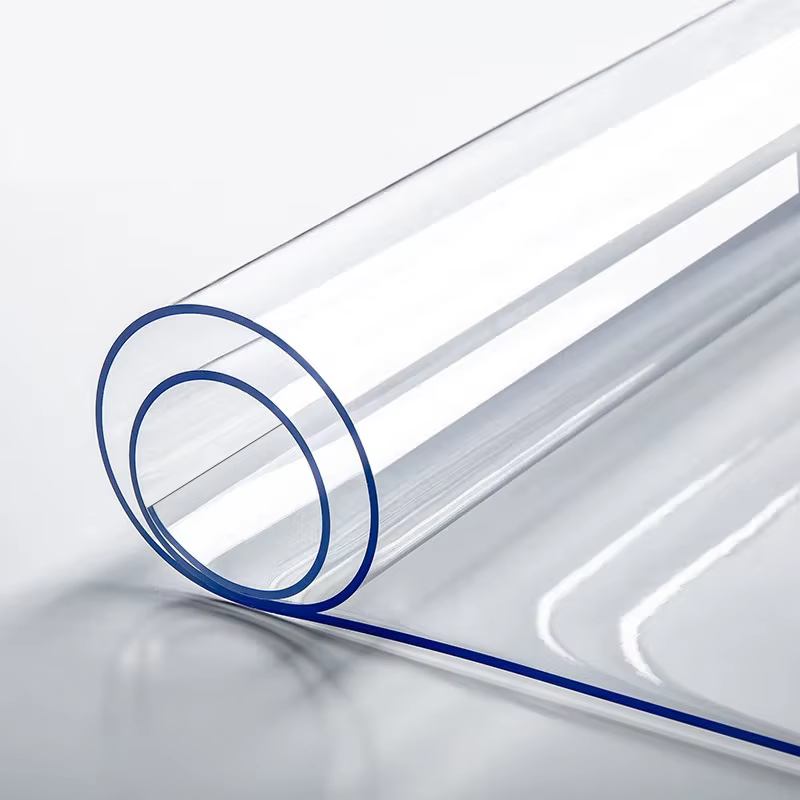 Protecteur de table transparent en PVC, couverture étanche à l'huile de 0,7 mm d'épaisseur pour bure