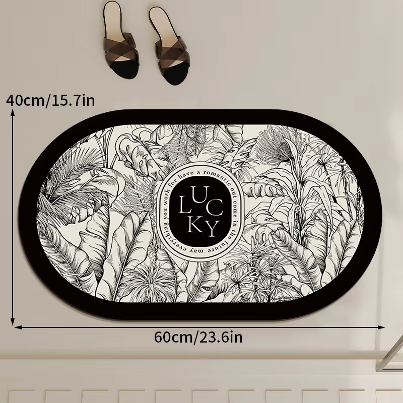 Ensemble de tapis de salle de bain antidérapant, en caoutchouc, Super absorbant, pour baignoire, sol