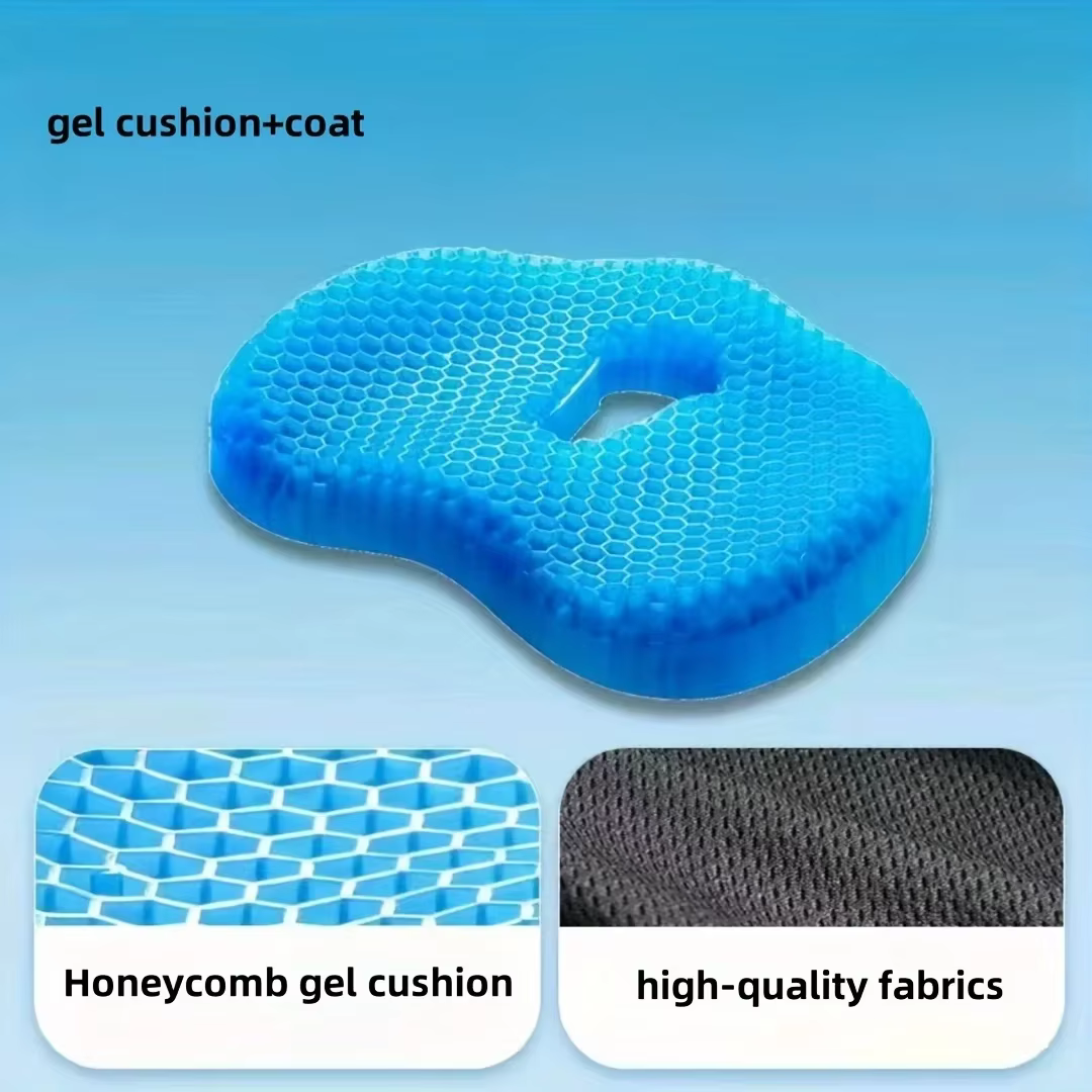 Coussin de siège en gel respirant en forme de U, 1 pièce, coussin rafraîchissant ergonomique creux p