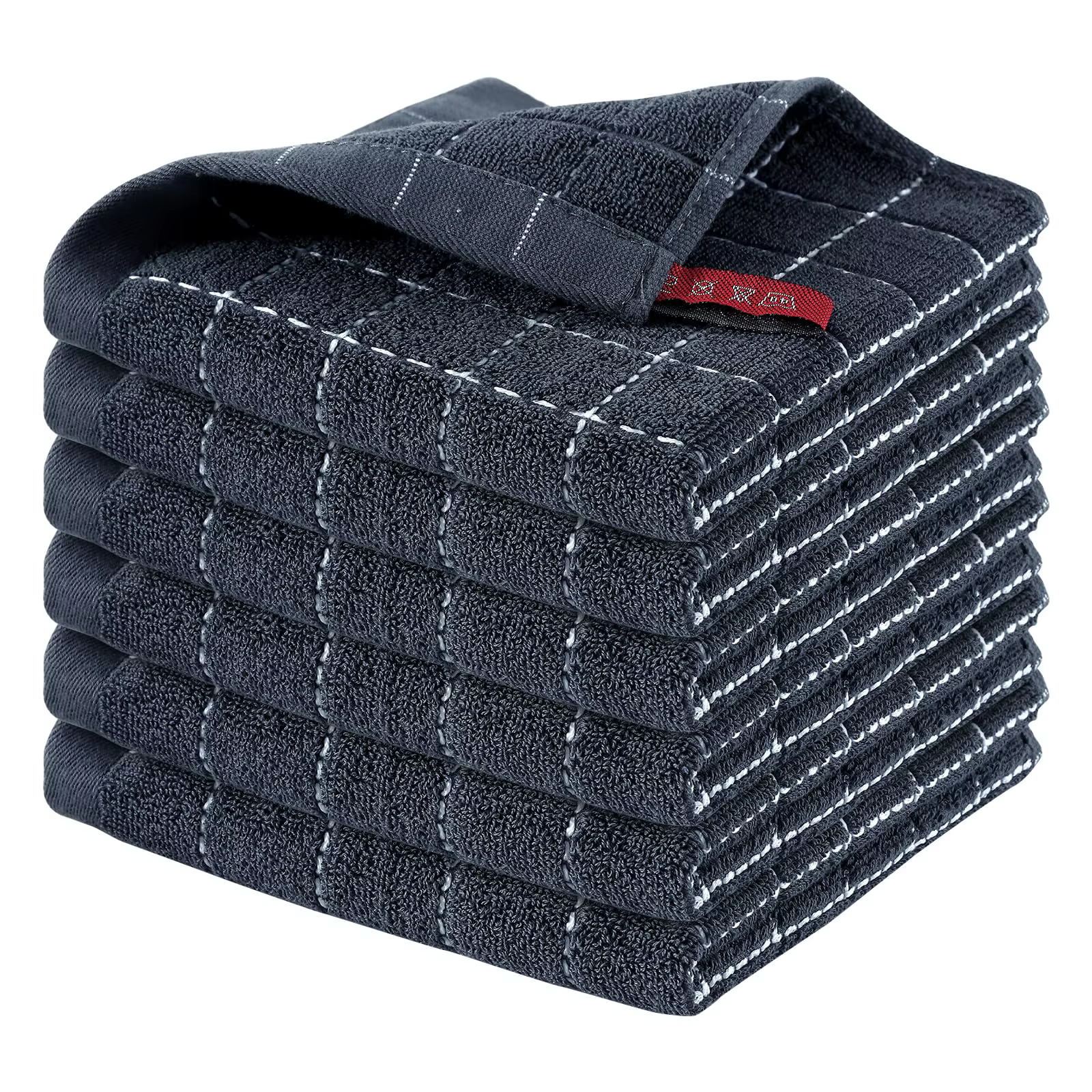Torchons de cuisine en coton éponge, 6 pièces, serviettes à vaisselle Ultra douces et absorbantes po