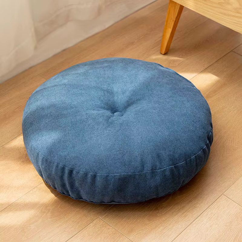 Grand coussin de sol rond et moelleux pour méditation et yoga, épais, cadeau, tatami japonais, couss