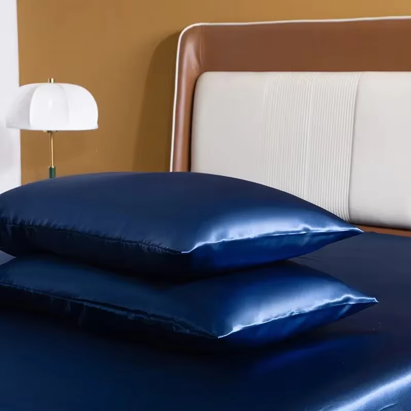 Ensemble de taies d'oreiller en satin pour cheveux et peau, housse de coussin soyeuse avec fermeture