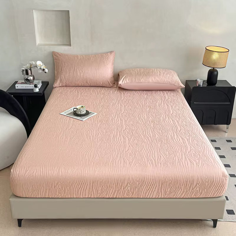 Drap-housse jacquard ondulé tendance, confortable, doux pour la peau, antidérapant, avec poches prof