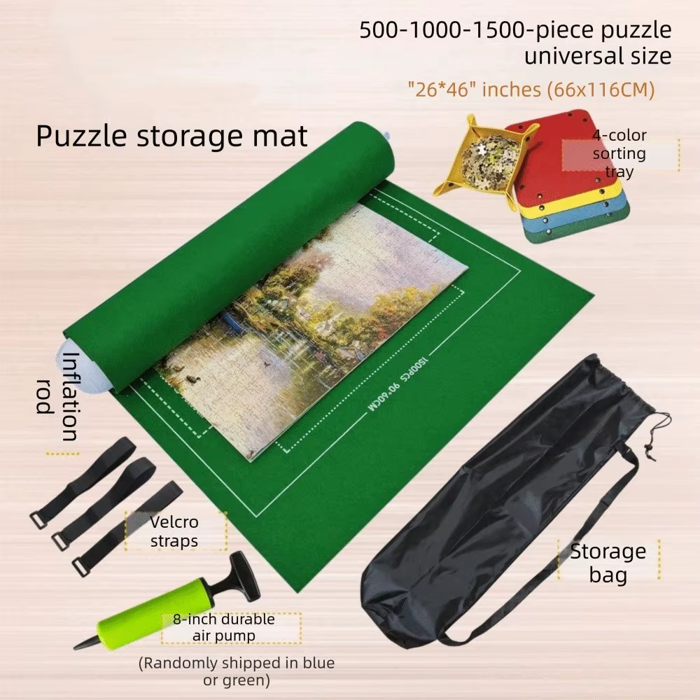 Ensemble de tapis de rangement pour Puzzle enroulable, 1500/2000/3000 pièces, coussin économiseur de