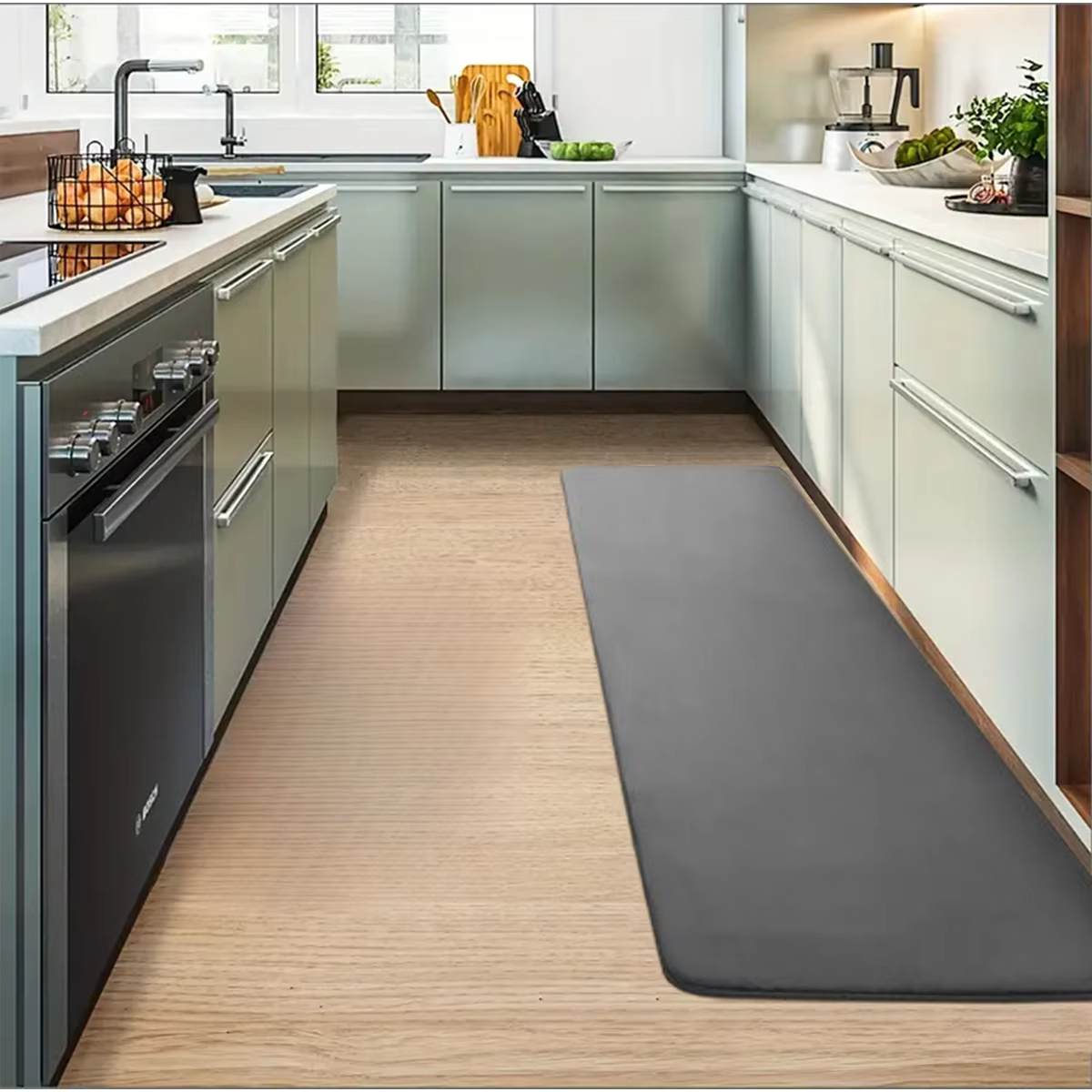 Tapis de sol de cuisine en flanelle épaissie, tapis non ald absorbant l'huile, longues bandes de tap