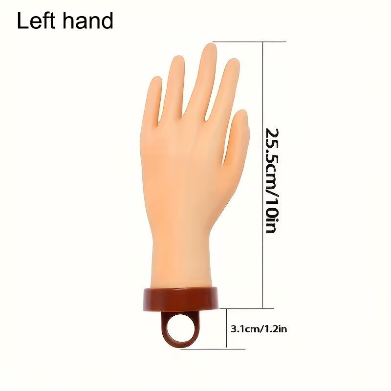 Main d'entraînement pour ongles avec support de bureau réglable, mains de mannequin réutilisables po
