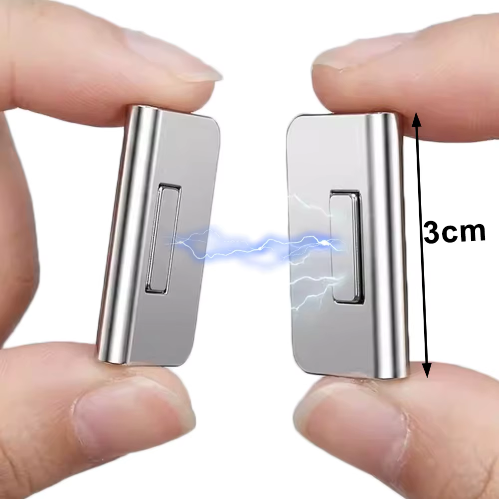 Agrafes magnétiques invisibles en métal pour rideaux – Fermetures magnétiques anti-fuite de lumière,