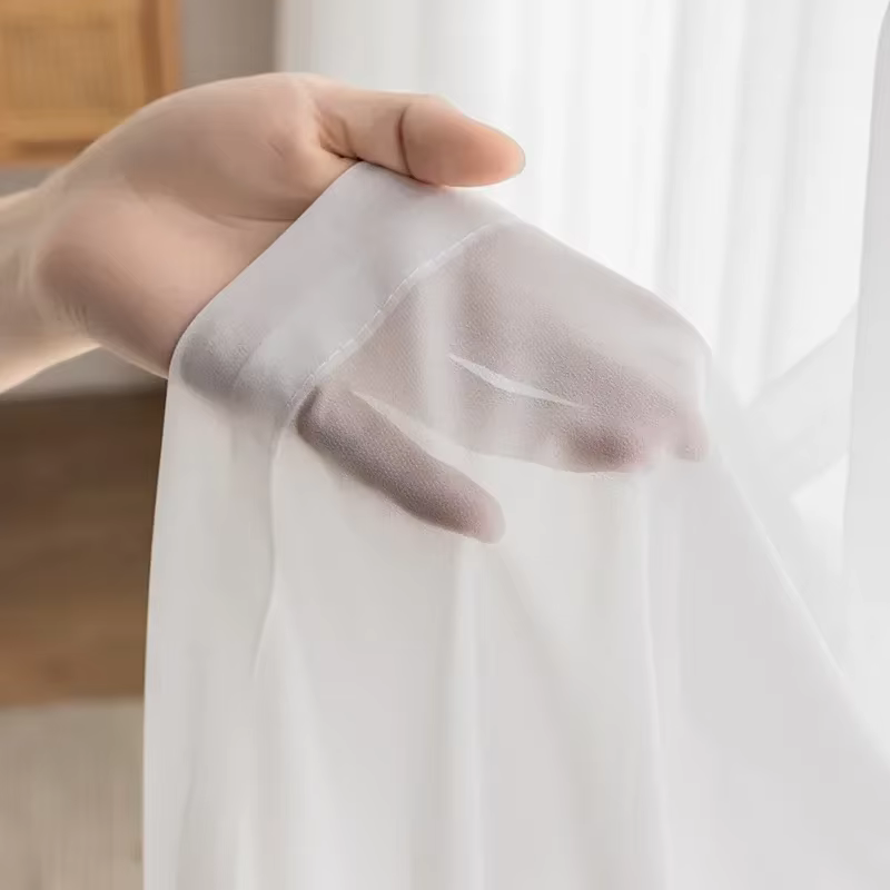 Rideaux de fenêtre occultants en coton et lin épais français, beiges, pour salon, chambre à coucher 