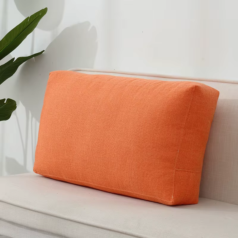 Housse de coussin pour dossier de canapé, tissu respirant en lin, sans remplissage, taie d'oreiller 