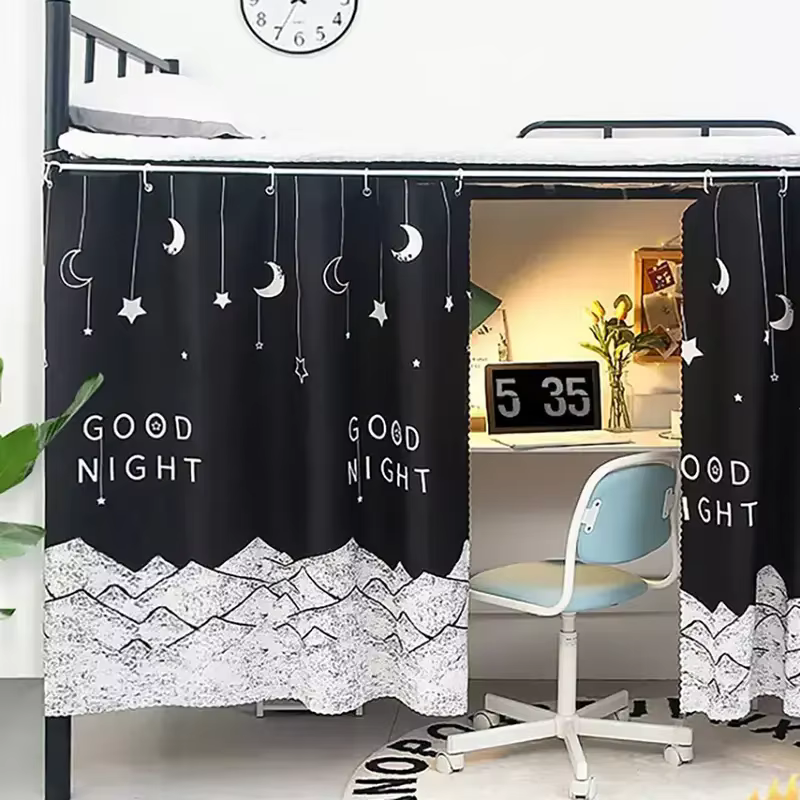 1 rideau de lit confidentialité - occultant, anti-poussière pour lits superposés et lits simples, pa