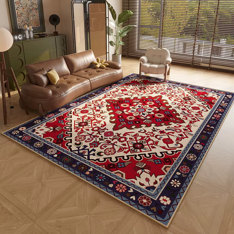 Tapis de Style persan pour salon, antidérapant, pour vestiaire, décor de chambre à coucher américain