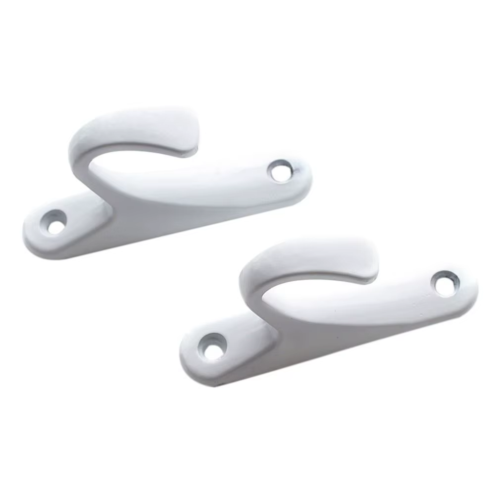 Support de rideau moderne et Durable, 2 pièces, crochets métalliques montés, support mural pour ride