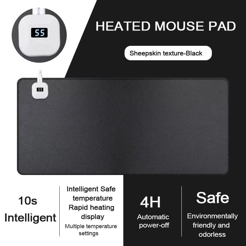 Tapis de souris chauffant électrique, affichage de la température, garde au chaud des mains, pour or