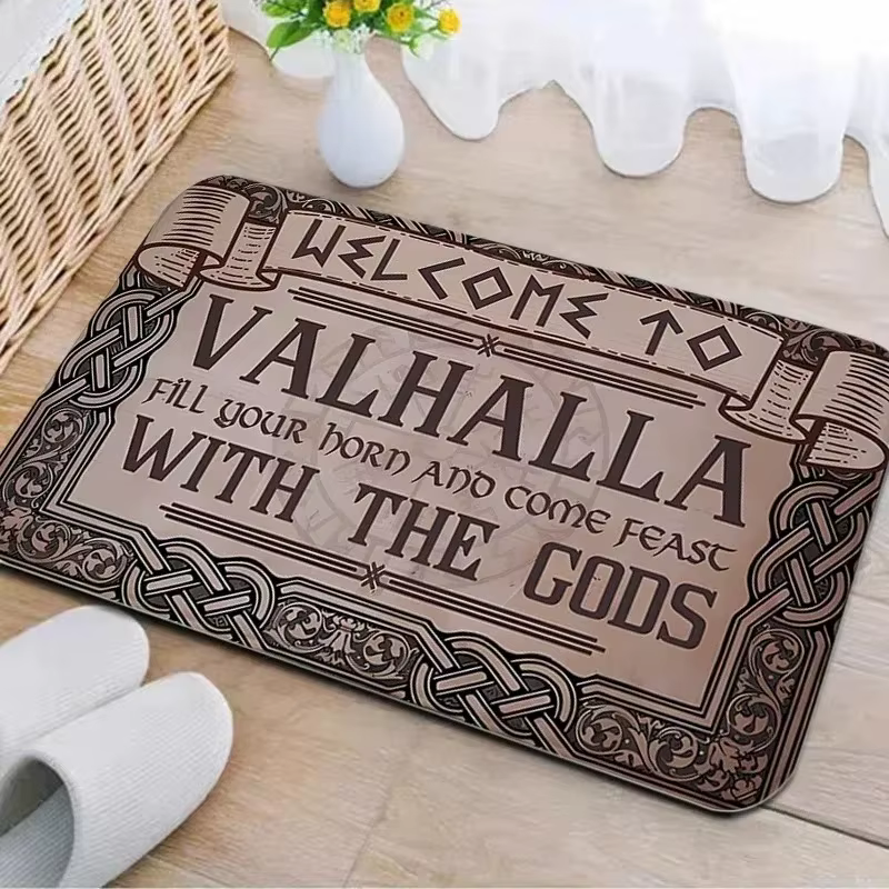 Tapis d'entrée de porte de sol avant de bienvenue, paillasson de bain de cuisine intérieure, de cham