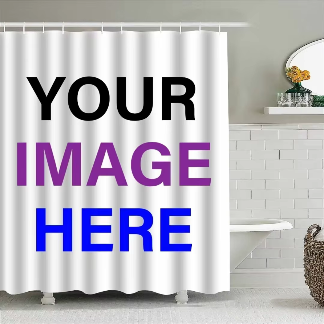 Rideau de douche personnalisé Photo personnalisée salle de bain rideaux imperméables décor de bain e