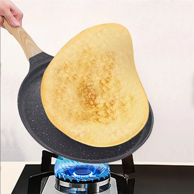 Poêle à crêpes antiadhésive M12K, poêle à crêpes pour la cuisson, poêle plate pour tortillas, omelet