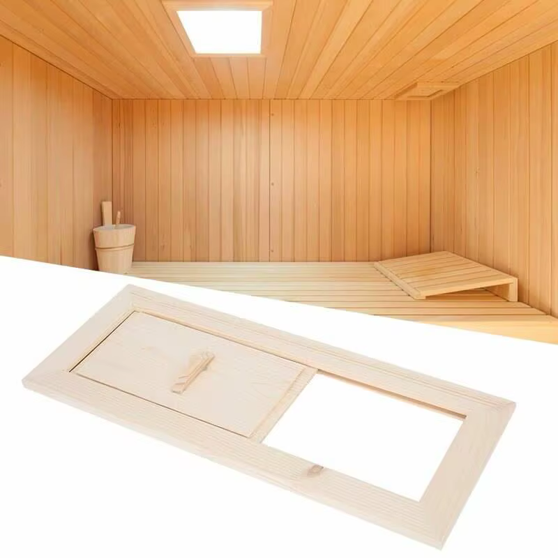 Évent de Sauna réglable en bois, équipement de salle de Sauna, panneau de Ventilation, Grille de sto