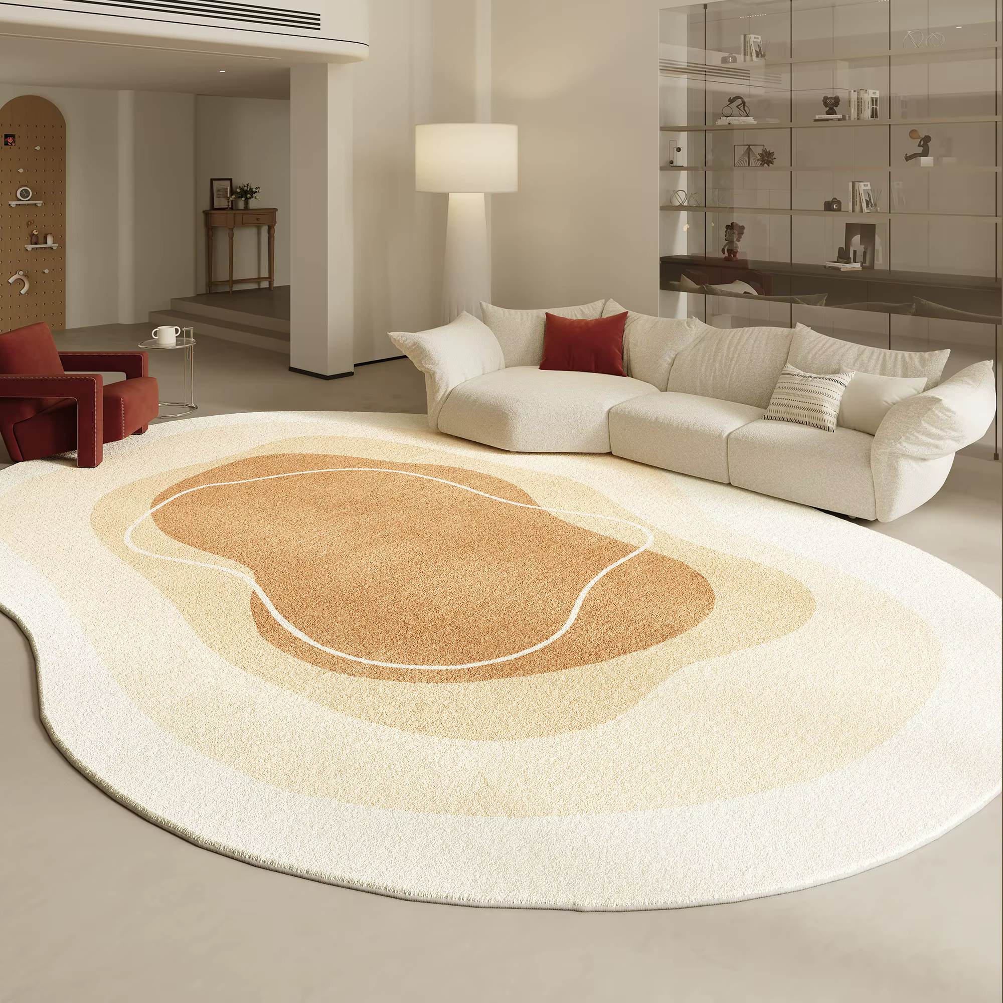 Tapis de décoration de salon de formes irrégulières, tapis de Style moderne pour chambre à coucher, 