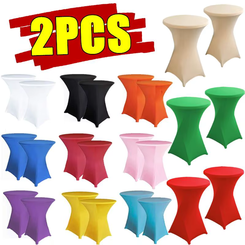 Nappe ronde extensible en hauteur, couverture de Table de Cocktail, en Spandex, pour Bar, hôtel, fêt
