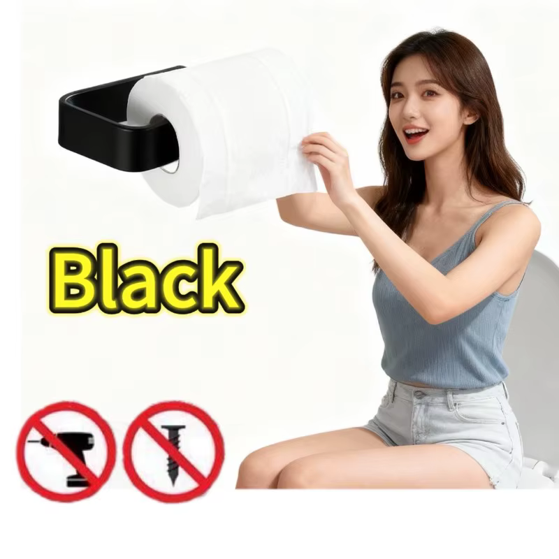 Porte-papier hygiénique adhésif pour salle de bain, cintre pour mouchoirs en plastique, support de p