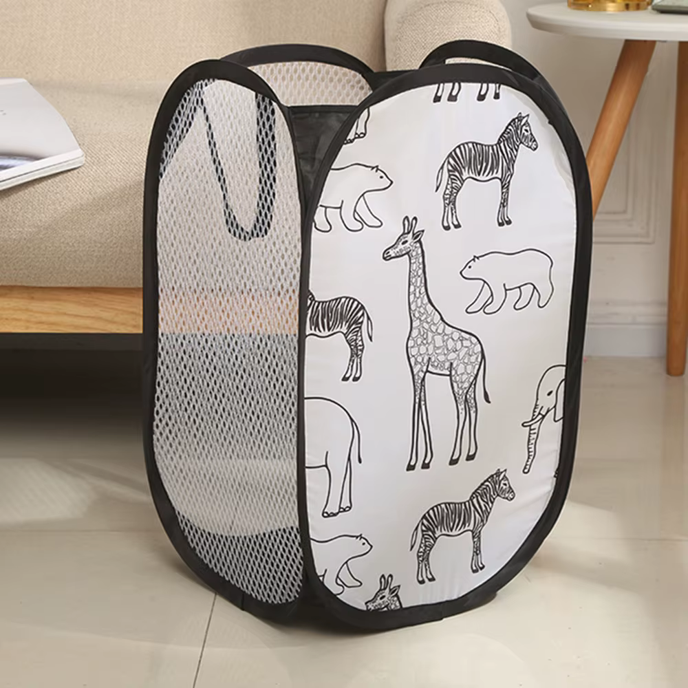 Panier à linge girafe de dessin animé, panier à vêtements sales pour la maison, panier de tri et de 