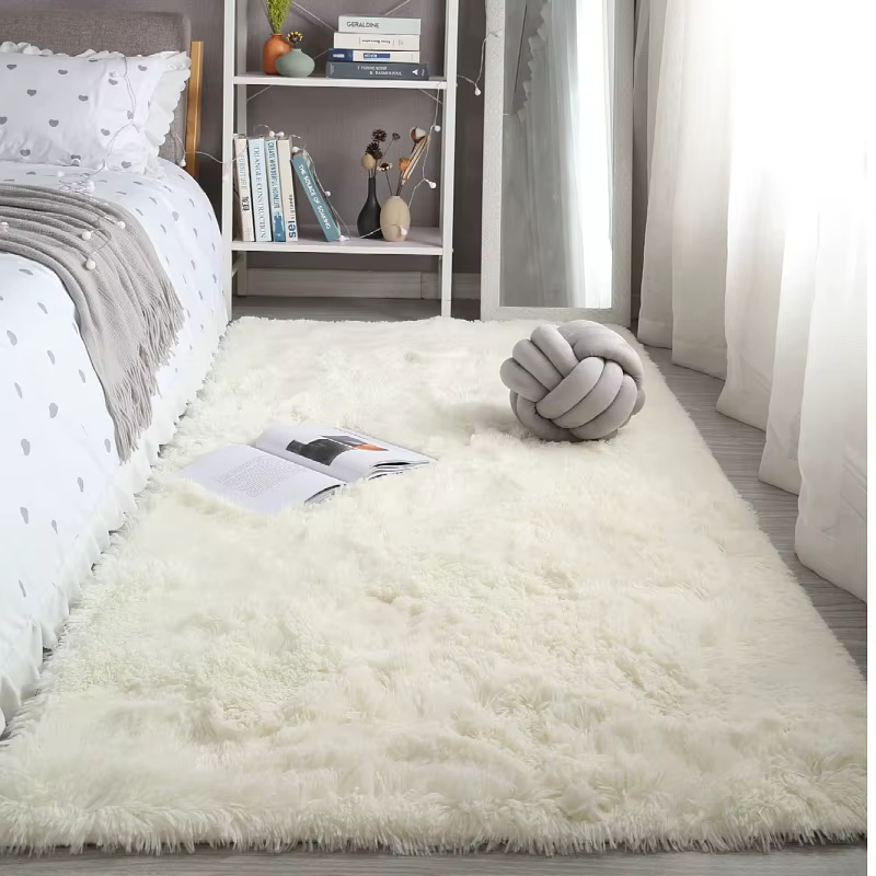 Tapis lavable pour cheveux longs, grand tapis moelleux pour salon, Table basse, chambre de fille, ép