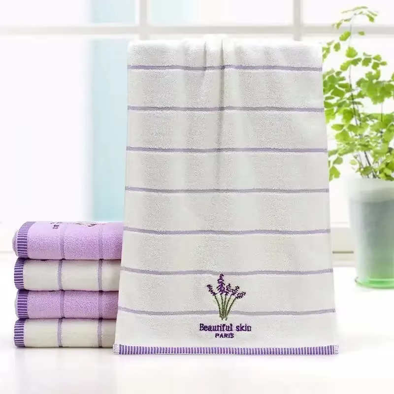 Serviette de bain brodée en pur coton de haute qualité, serviette/serviette pour le visage parfumée 