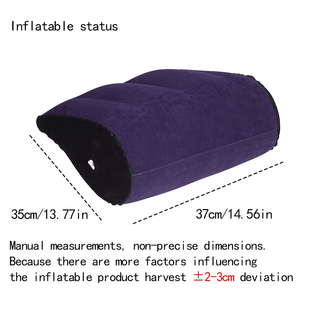 Coussin triangulaire gonflable en peluche, adapté au rangement et aux oreillers portables, oreillers