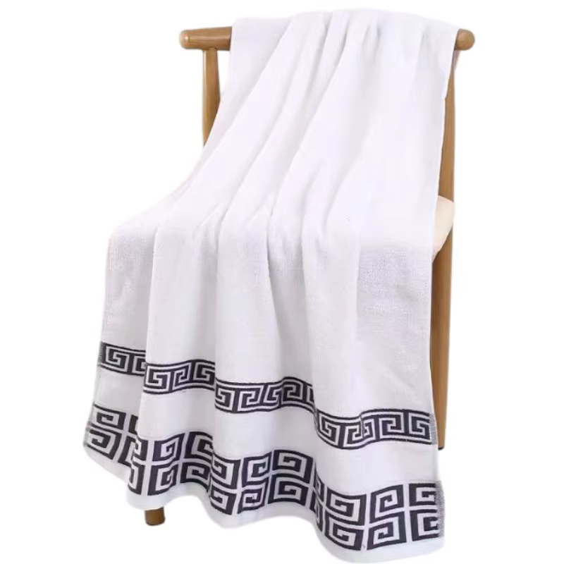 Serviette de bain surdimensionnée 140x70cm noir vert blanc bleu blanc marron cadeau brodé grande ser