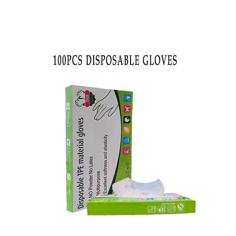 Un rouleau de tissu jetable (20 pièces) 25x25CM, 100 pièces gants jetables serviette de nettoyage dé